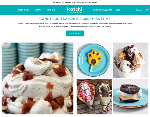 Website-Vorschau von Katchi Ice Cream