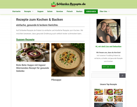 Website-Vorschau von Schlanke Rezepte