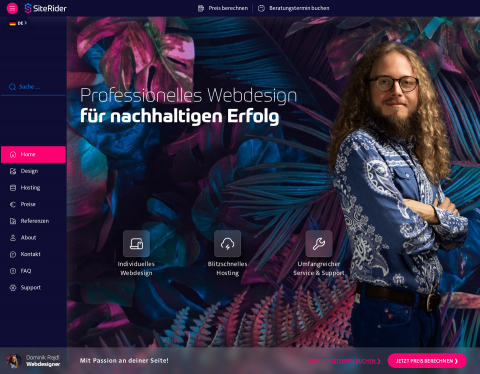 Website-Vorschau von SiteRider Webdesign