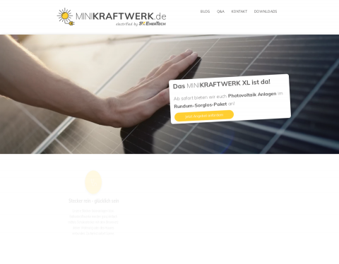 Website-Vorschau von Minikraftwerk