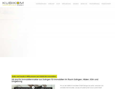 Website-Vorschau von Kubikom GmbH - Ihr Immobilienmakler Frechen