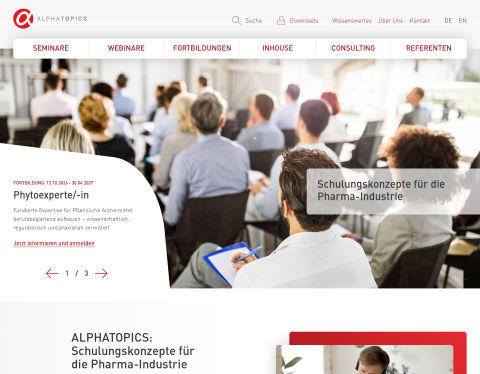 Website-Vorschau von Alphatopics GmbH