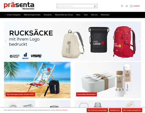 Website-Vorschau von PRÄSENTA WERBEMITTEL GMBH