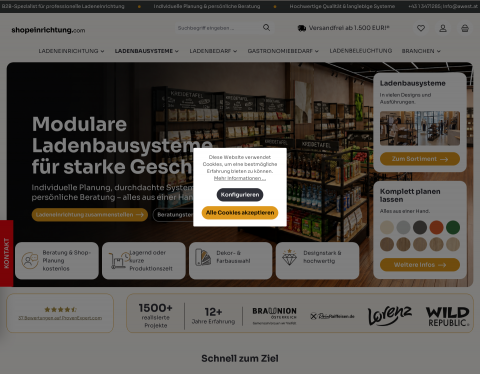 Website-Vorschau von A-West Ladeneinrichtungen