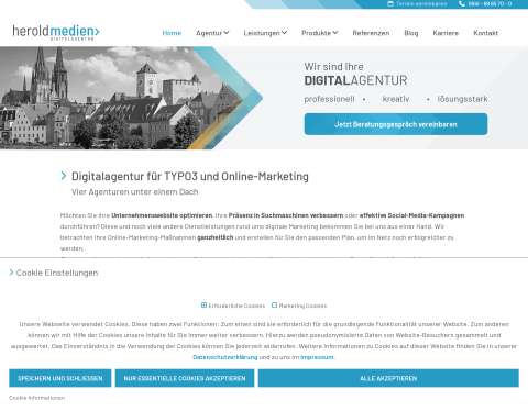 Website-Vorschau von herold medien