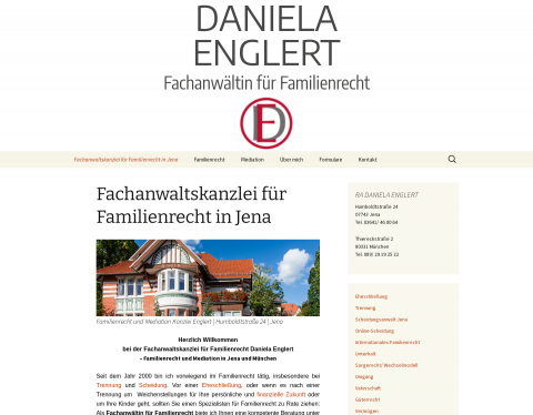 Website-Vorschau von Fanchanwältin Familienrecht - Daniela Englert