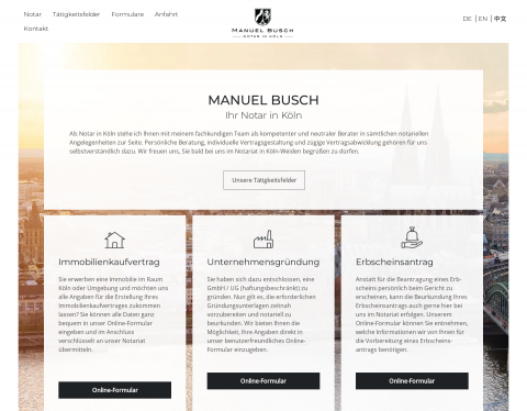 Website-Vorschau von Notar Manuel Busch