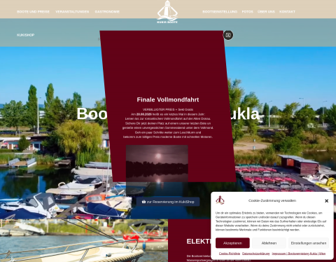 Website-Vorschau von Bootsvermietung Kukla