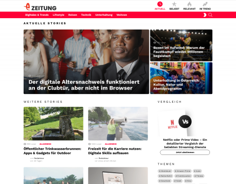 Website-Vorschau von eZeitung