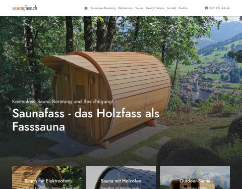 Website-Vorschau von Saunafass