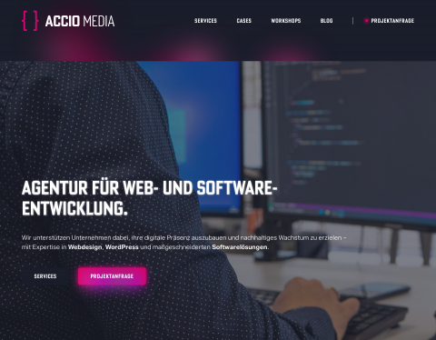 Website-Vorschau von Accio Media GmbH