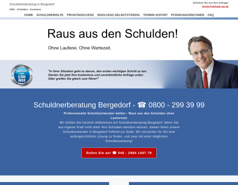 Website-Vorschau von Schuldnerberatung Bergedorf