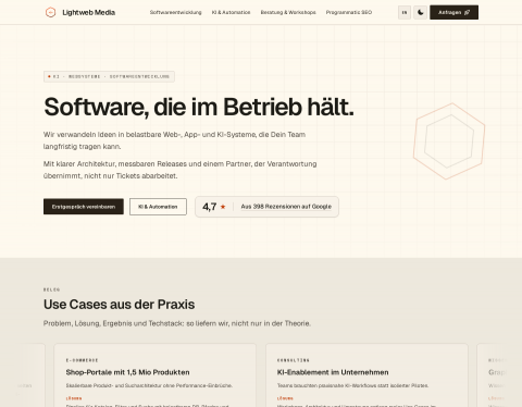 Website-Vorschau von Lightweb Media