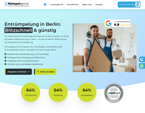Website-Vorschau von Rümpelgenie - Entsorgung