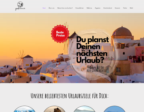Website-Vorschau von Onlinereisebüro für Luxusreisen