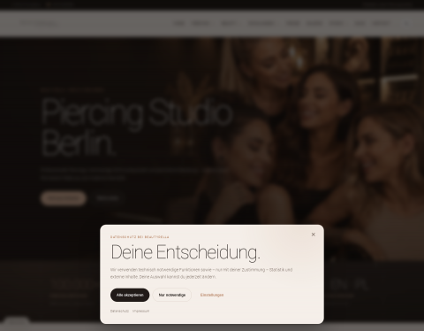 Website-Vorschau von BEAUTYRELLA Piercing & Beauty Studio Berlin