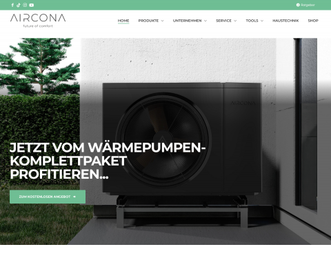 Website-Vorschau von Aircona GmbH