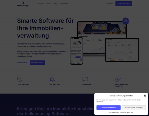 Website-Vorschau von Digitale Immobilienverwaltung
