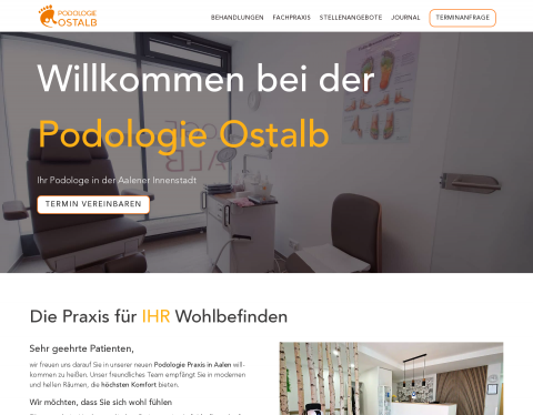 Website-Vorschau von Podologie Ostalb