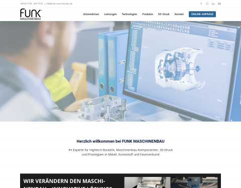 Website-Vorschau von FUNK MASCHINENBAU GmbH & Co. KG