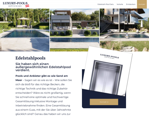 Website-Vorschau von Luxury Pools