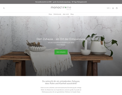Website-Vorschau von monochrome-home e.K.