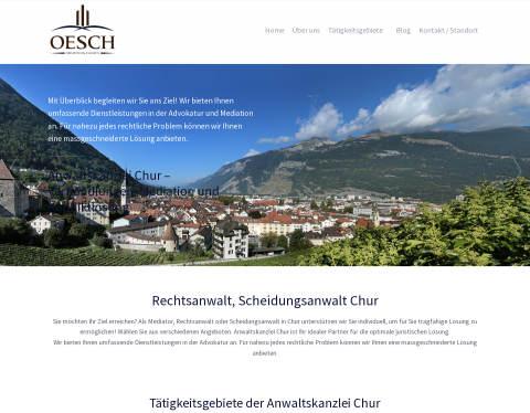 Website-Vorschau von Anwaltskanzlei Chur- Oesch Law