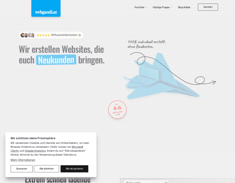 Website-Vorschau von webgaudi - Deine eigene Website erstellen