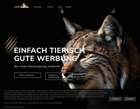 Website-Vorschau von Werbeluchs - Ihre Werbeagentur