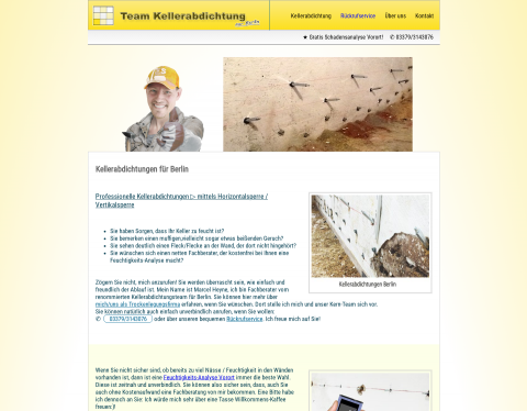 Website-Vorschau von Kellerabdichtungen Berlin