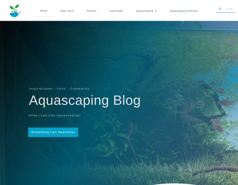Website-Vorschau von Aquascaping Blog