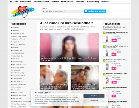 Website-Vorschau von Apothekenpreisvergleich Medvergleich.de
