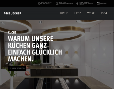 Website-Vorschau von Küchen PREUSSER GmbH
