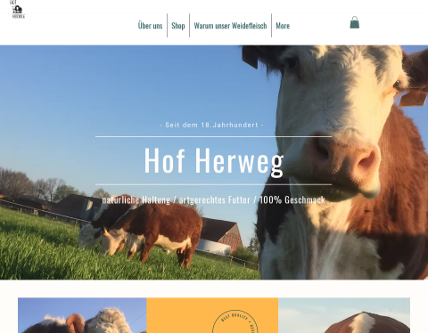 Website-Vorschau von Hof Herweg