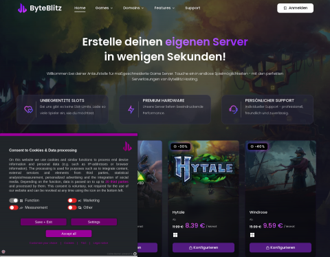 Website-Vorschau von ByteBlitz