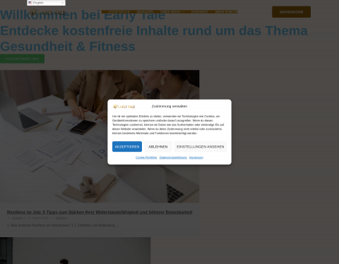 Website-Vorschau von Early Tale