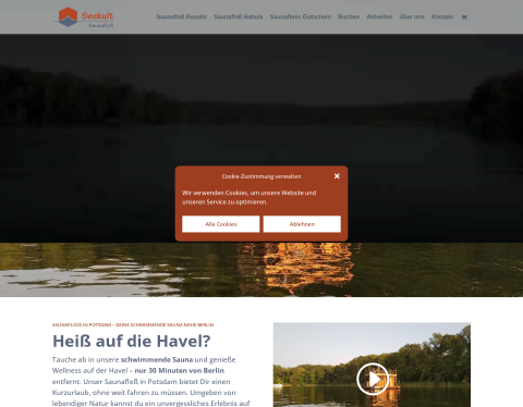 Website-Vorschau von Seekult Saunafloß