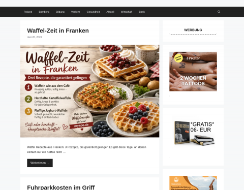 Website-Vorschau von Bamberg Regio