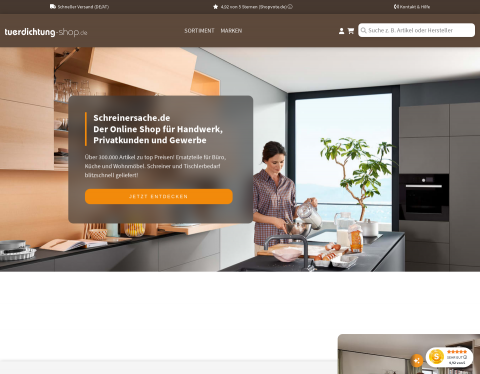 Website-Vorschau von Tuerdichtung-Shop