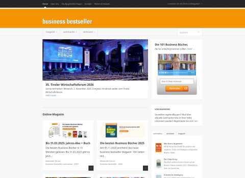 Website-Vorschau von business bestseller VerlagsgmbH