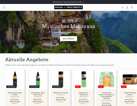 Website-Vorschau von House of Treatments