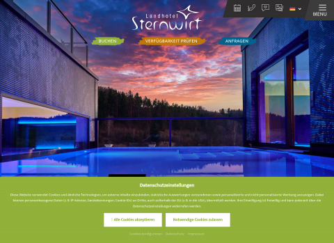 Website-Vorschau von Landhotel Sternwirt
