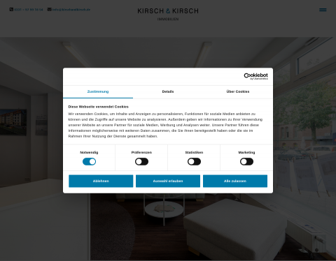 Website-Vorschau von KIRSCH & KIRSCH Immobilien GmbH