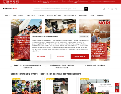 Website-Vorschau von Grillcenter Nord