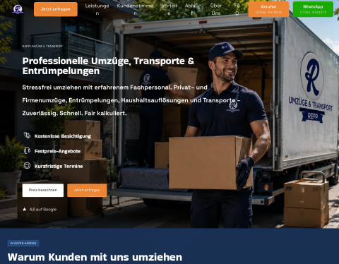 Website-Vorschau von Repp Umzüge & Transport