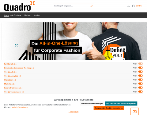 Website-Vorschau von Quadro GmbH