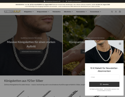 Website-Vorschau von SchmuckForever - Königsketten und Königsarmbänder