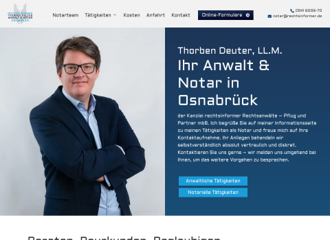 Website-Vorschau von Thorben Deuter Rechtsanwalt und Notar