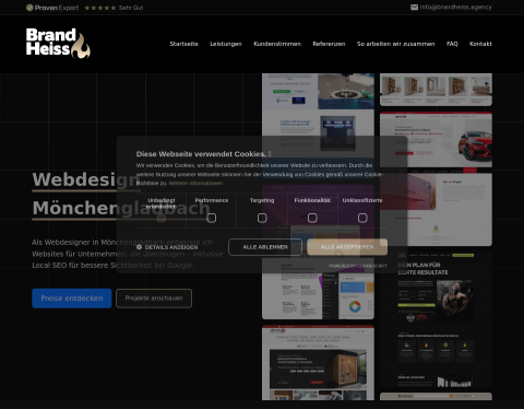 Website-Vorschau von BrandHeiss Agency