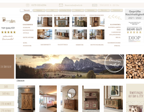 Website-Vorschau von Bauernalm GmbH & Co. KG